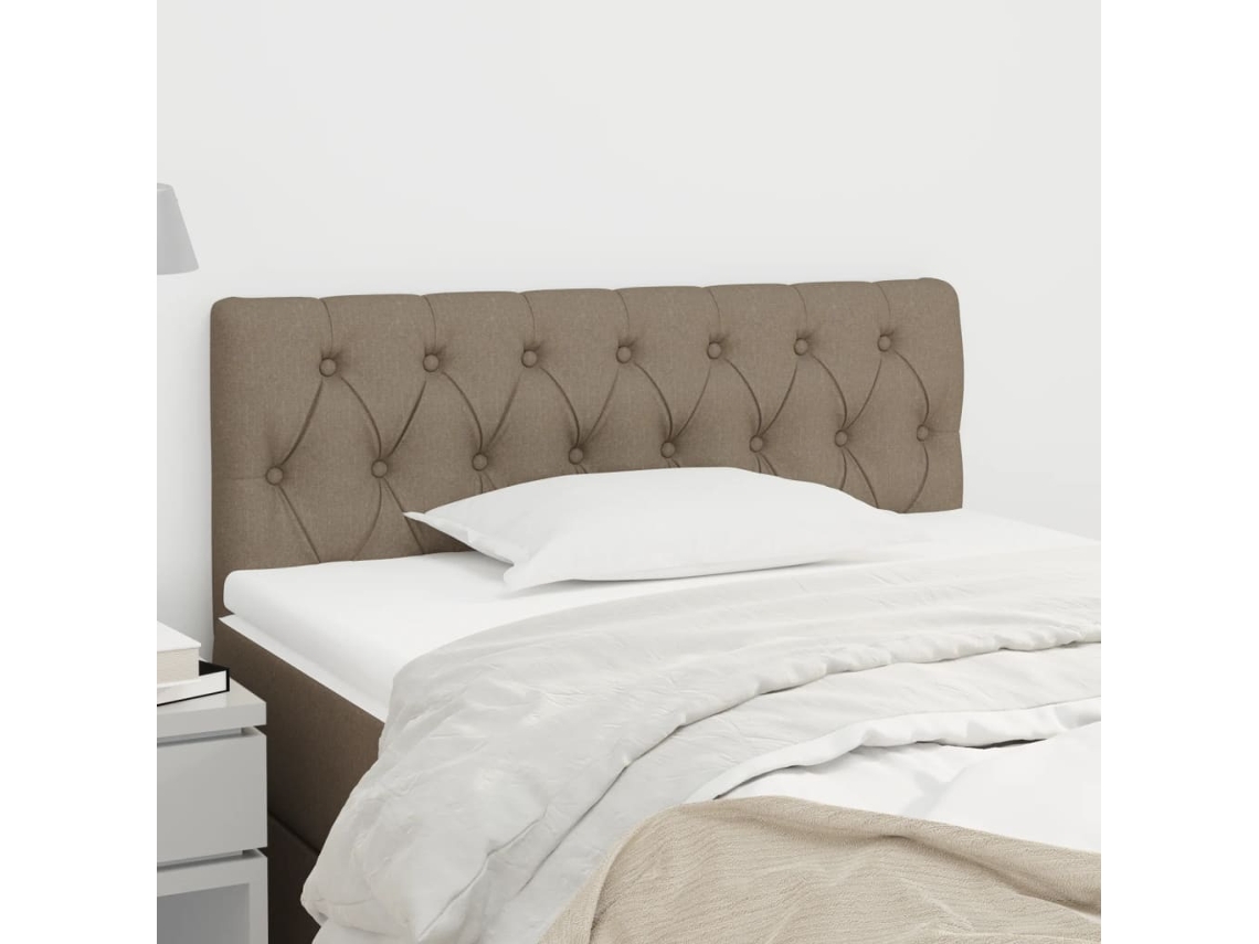 Vidaxl Cabeceira De Cama Tecido 100x7x78/88 Cm Cinzento-acastanhado
