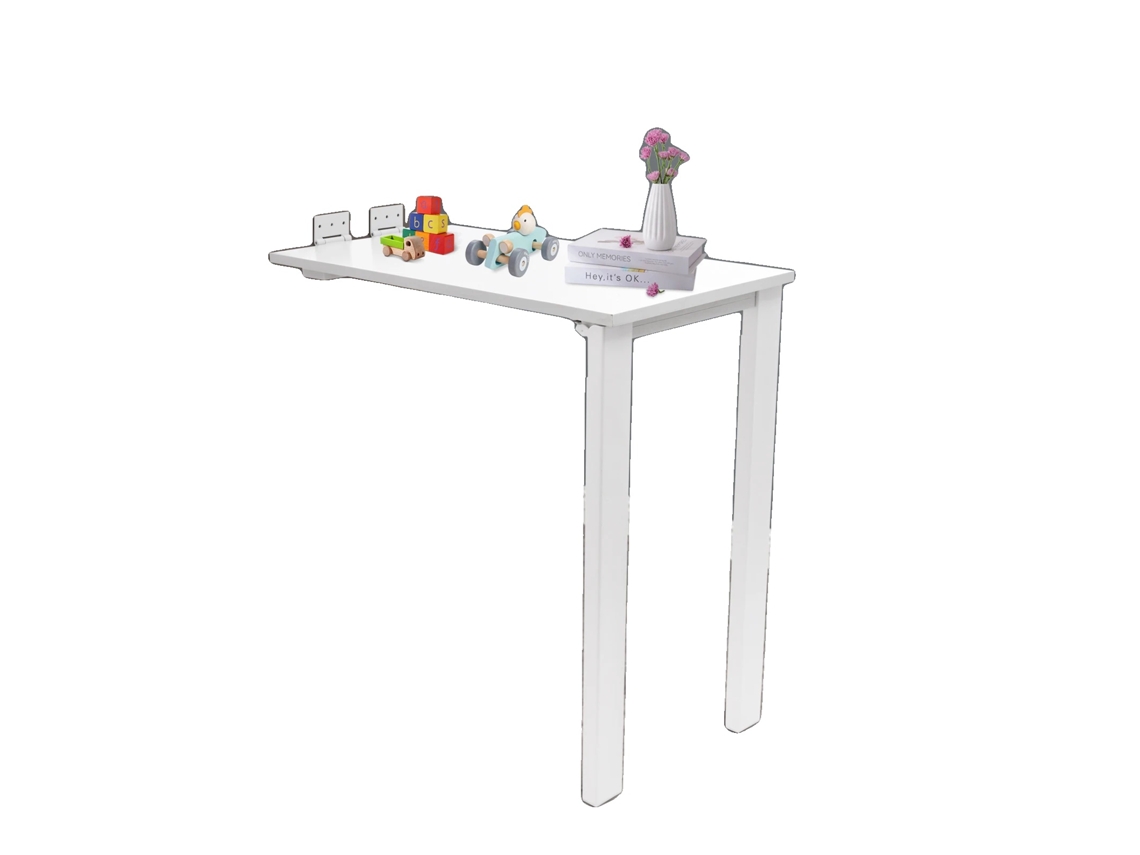 Mesa Dobrável, Design Que Economiza Espaço, Estética Moderna, Branco