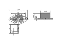 Fasst 2 Peças Buzzer Alarme Eletrônico Ativo Piezo 3 24v Som Contínuo 100db 30x15mm para Exterior Tráfego Fábrica