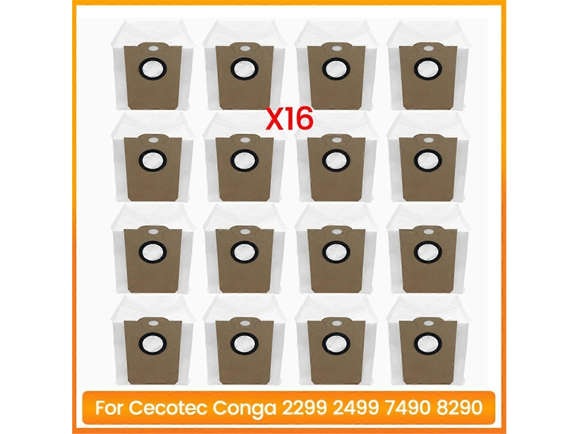 Pacote Com 16 Sacos Para Aspirador De Pó Cecotec Conga 2299 2499 7490 8290 Acessórios R Tuotuo
