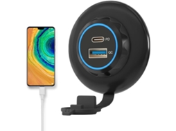 Carregador De Carro Com Tomada Usb E Porta Dupla Pd Qc3.0.