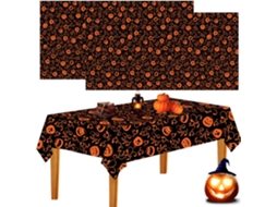 Toalha Mesa Kit 2 Peças Halloween Terror Impermeável Retangular