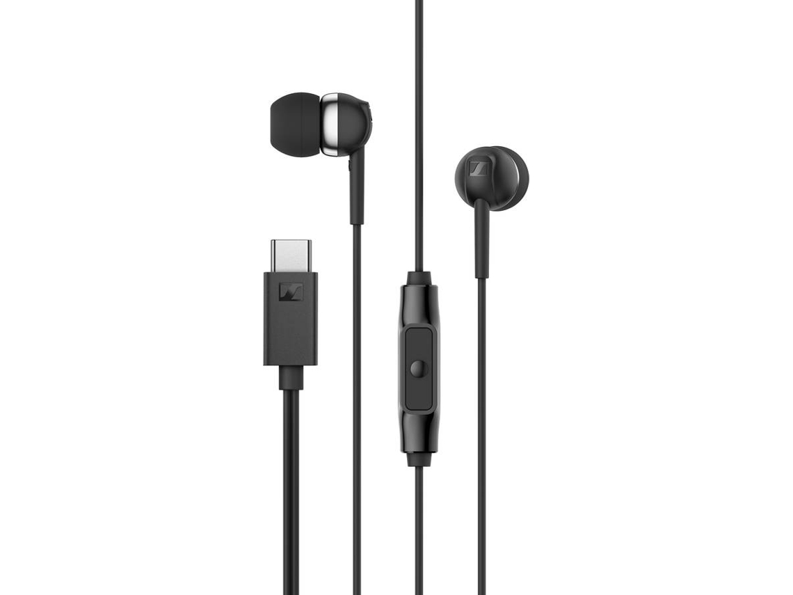 Auriculares com Cabo SENNHEISER CX80U (In Ear -  Microfone - Preto)