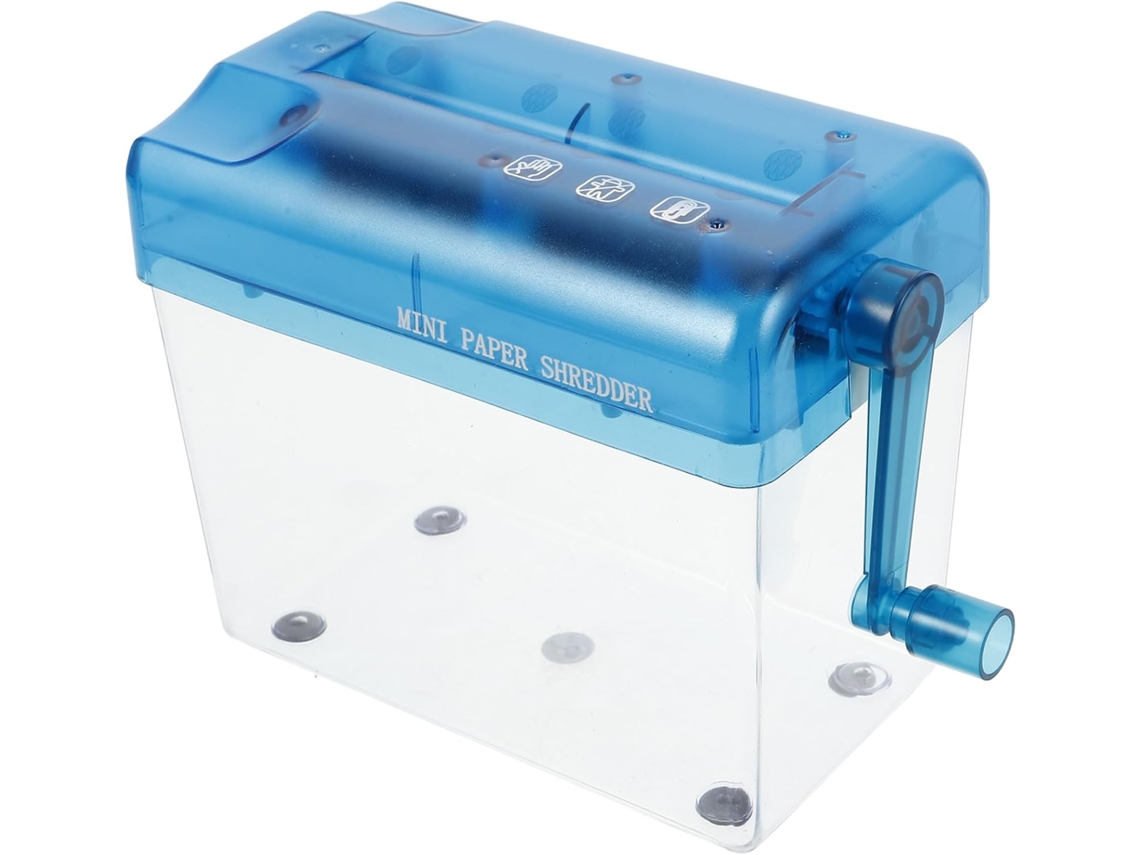 Hemobllo Destructeur Manuel De Documents A6 Mini Broyeur À Main Compact En Plastique Léger