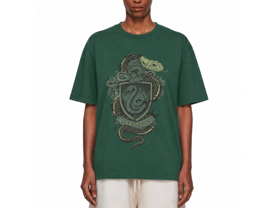 Rockinstone Harry Potter Slytherin Mascot Emblem Forest Green T-shirt Size:xxxl
