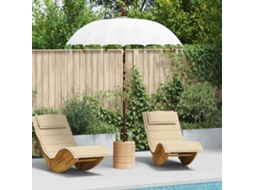 Vidaxl Parasol Balinês Com Base 250 Creme E Natural 190 X 190 X 250 Cm