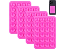Kit Com 4 Suportes De Silicone Com Ventosa Para Capa De Celular, Espelho Traseiro Antiestresse Para Selfies E Vídeos Do Tiktok, Compatível Com Capas D