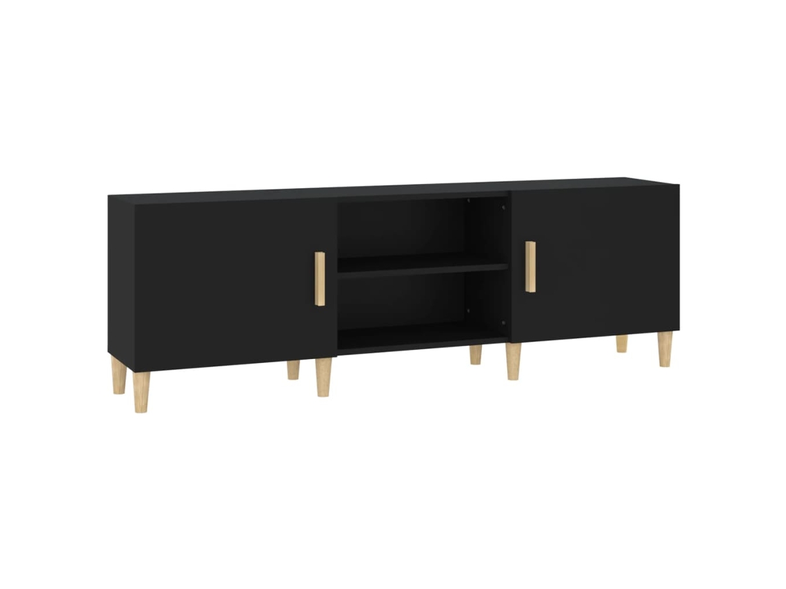 Tv Cabinet, Tv Cabinets Vidaxl Preto Madeira Processada (n/a)