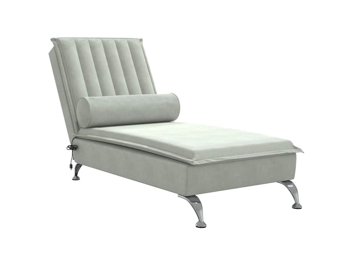 Massage Chaise Lounge, Massage Chaise Lounges Vidaxl Cinzeto Veludo