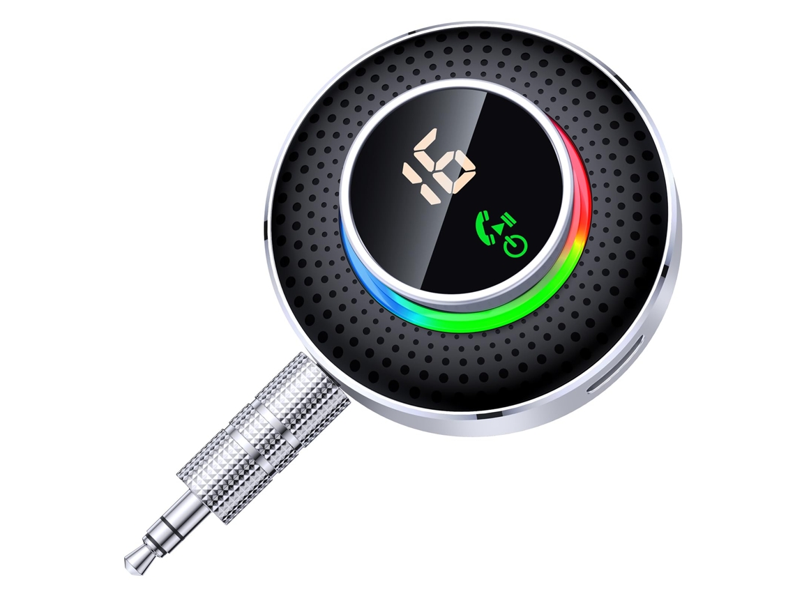 Recetor Bluetooth Aux Para Carro Com Comandos De Voz E Chamadas Mãos Livres