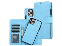 Capa Para Iphone 14 Plus Pele Sintética Magnética Azul