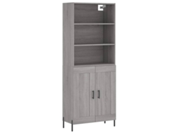 Armário Alto 69,5x34x180 Cm Madeira Derivados Sonoma Cinza MAISON EXCLUSIVE