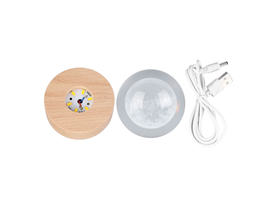 Bola de Cristal 3d com LED 6cm MARCA