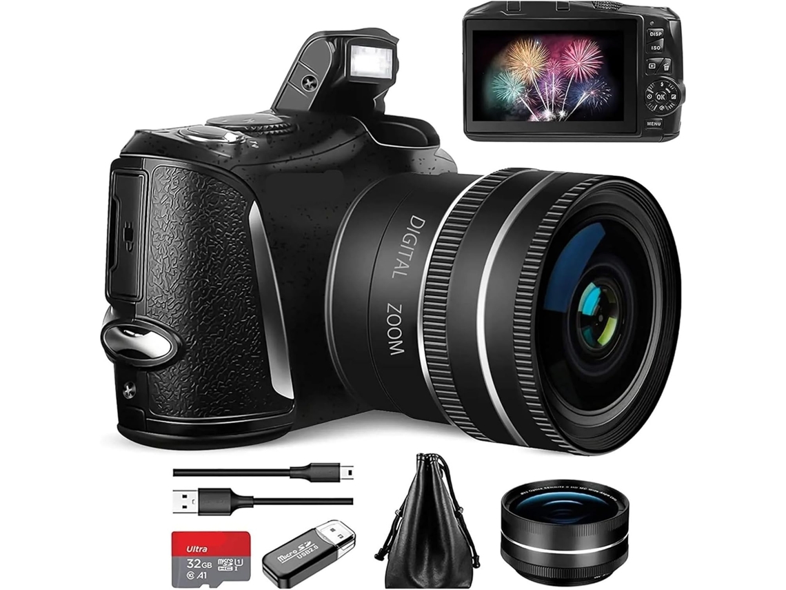 Câmera Digital 4k para Fotografia e Vídeo. Câmera de Vlog de 48 Polegadas. SFUSHOS