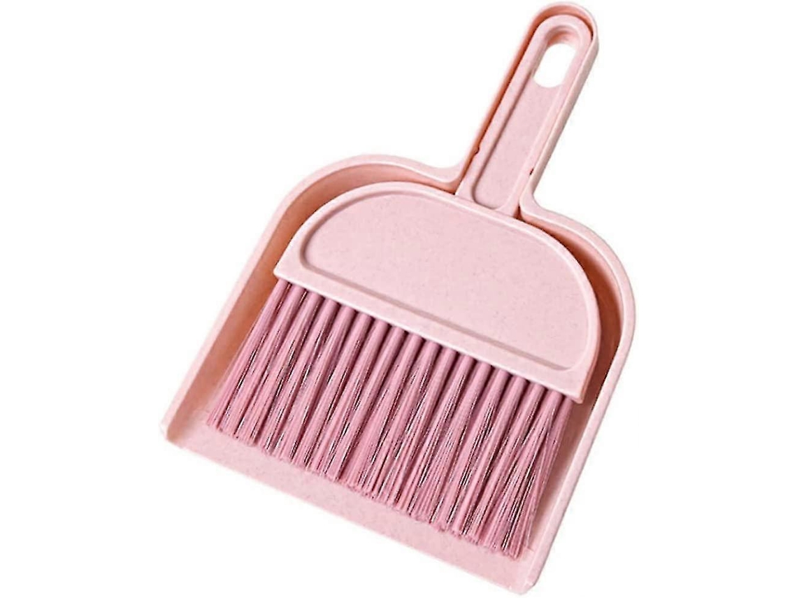 Mini Conjunto De Vassoura E Pá De Pó, Mini Vassourinha E Pá Desktop (rosa)