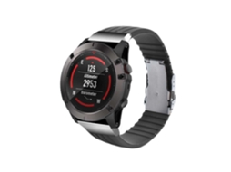 Bracelete Silicone Stripe Adaptável Garmin Instinct 2 Solar Cinzento