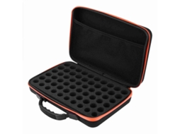 Estojo para óleos essenciais de casco duro, capacidade para 60 frascos 5ml/10ml/15ml, laranja S/MARCA
