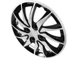 Calotas Universais De 14 Polegadas, Em Dois Tons De Prata E Preto, Para Rodas Automotivas, Acessórios Decorativos Para Aros.