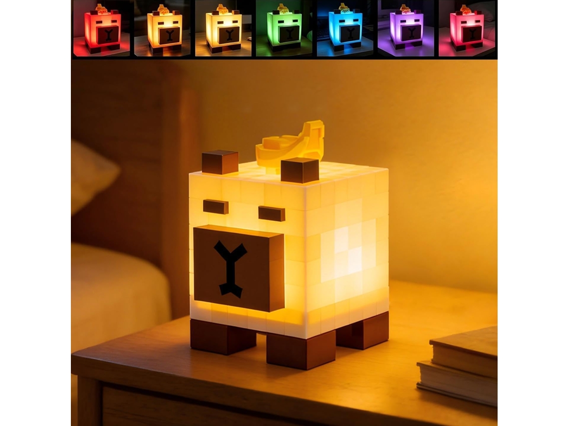 Luz Noturna Infantil Capivara com Led Regulável, Recarregável