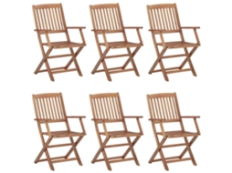 Folding Chair, Folding Chairs Vidaxl Marrom Madeira (n/a)