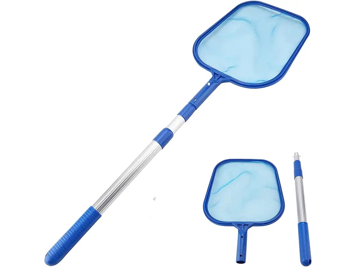 1 Rede Skimmer Ultrafina para Piscina com Vara Telescópica de Alumínio e Estrutura de Plástico Malha Fina Adequada para Lagos STELASPLEN