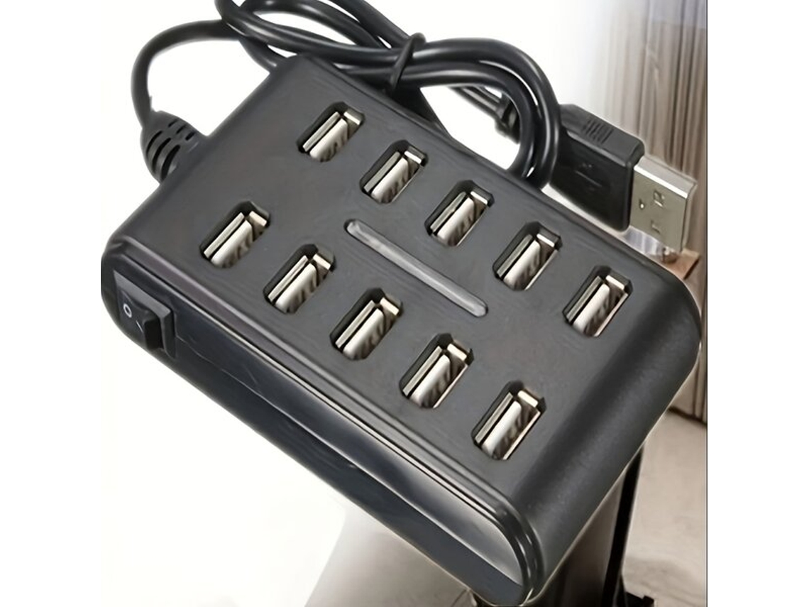 Hub Usb Compacto De 10 Portas Com Switch Tadvyyvayotoy