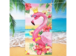 Toalhas De Praia Estampa Em Microfibra Absorvente Para Campismo, Piscina E Viagens.180*90cm Flamingo Hexinyigjly