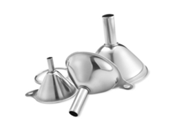Mavis Laven 3-mini Funis De Aço Inoxidável, Funis Pequenos Para Enchimento De Garrafas, 3-tamanhos 2, 4x 0, 0-polegadas