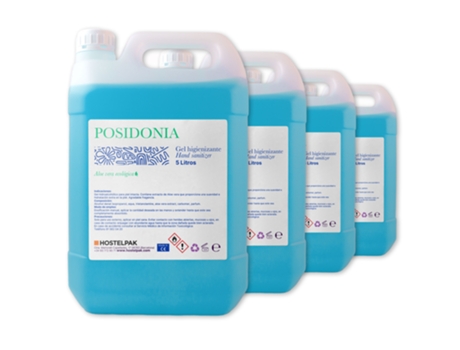 HOSTELPAK 5L Gel Higienizante de Mãos Colecção Posidonia Amenities para Hotéis Amenities de Banho Caixa: 4Uds.