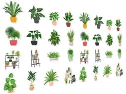 Healifty Conjunto De 32-adesivos Magnéticos Com Design Bonsai Para Geladeira Em Pvc