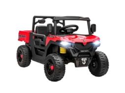 Carro Infantil Elétrico UTV 12v Off road com 2 Motores, Luzes e Música Vermelho | S/MARCA