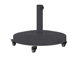 Conjunto 1 Base Para Chapéu De Sol Vidaxl Cinzento Aço (48 X 48 X 32 Cm)
