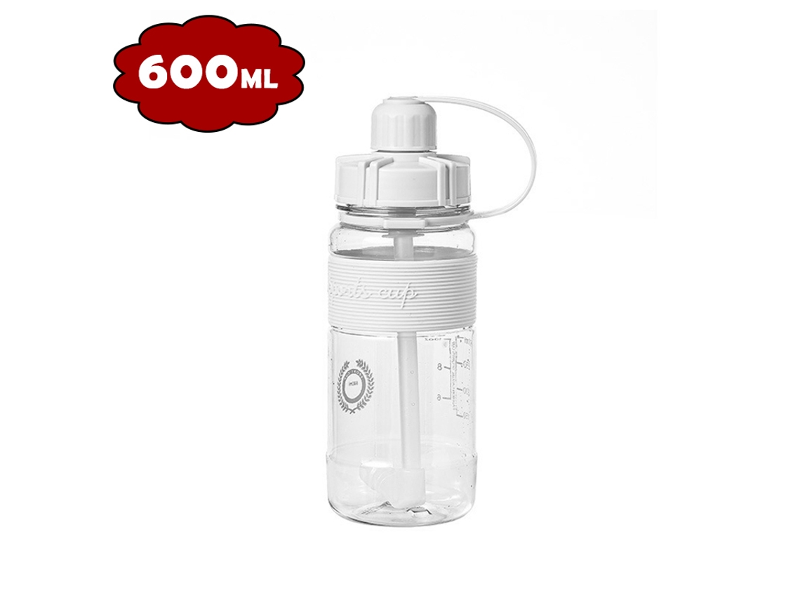 Garrafa Desportiva Motivacional Com autocolantes (600ml)