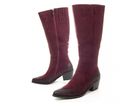 Botas de Mulher BOZOOM Confortável Montevita Bordeaux Vermelho (38)