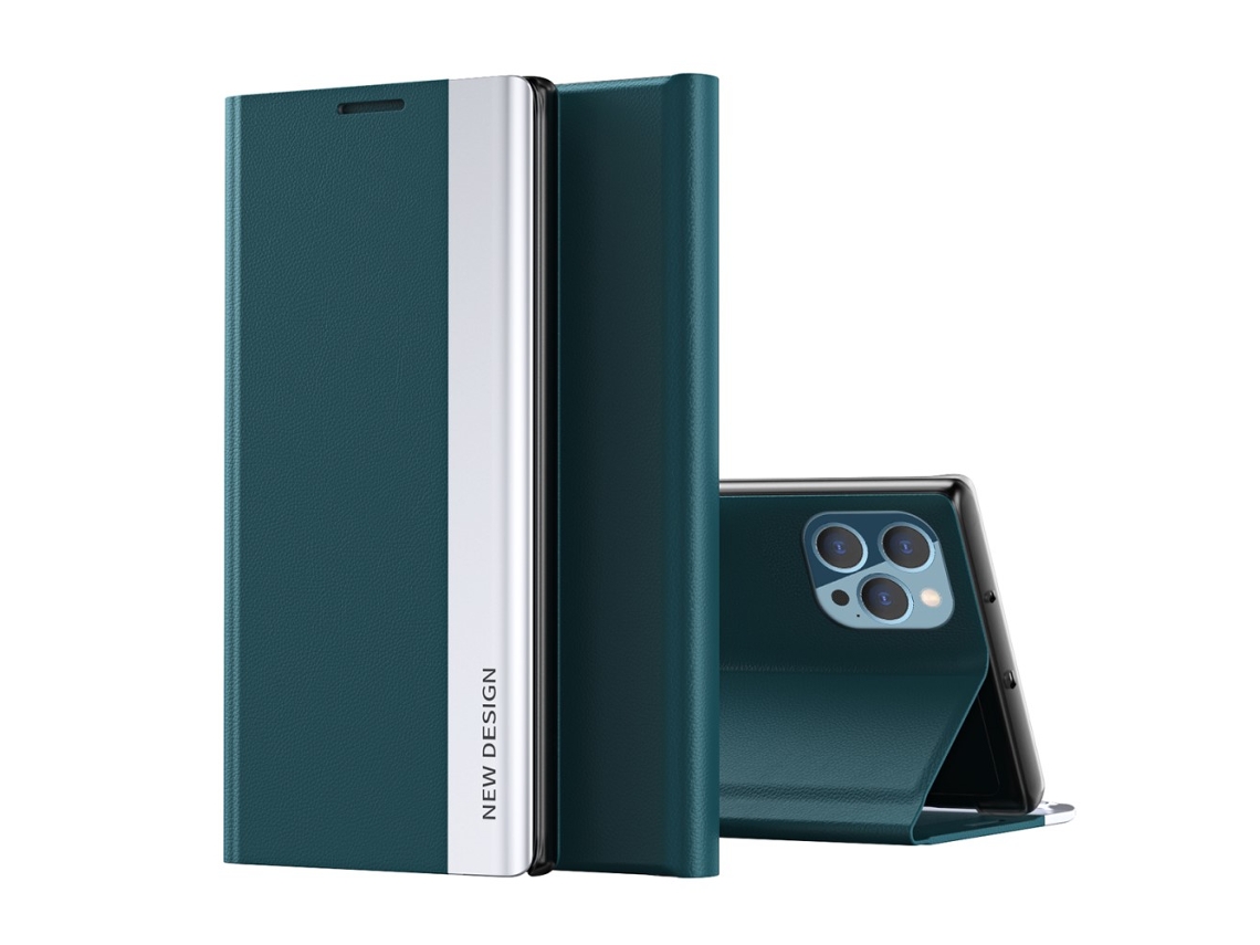 Capa Inch Para Iphone 13 Pro Pele Sintética Verde