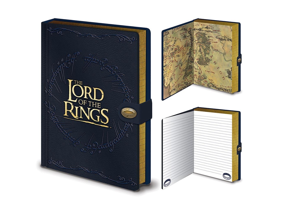 Caderno Senhor Dos Anéis A5 Azul E Branco