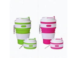 Xícara de Café Dobrável Silicone 355ml HENTEN HOME 2pc