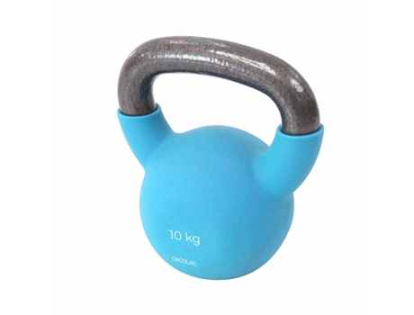 Halteres Kettlebell CECOTEC Drumfit Kettlebell 10000 Neo Azul Ferro Fundido 10 kg