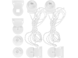 Kit Com 2 Acessórios Para Persianas De Enrolar Embreagem E Conectores Em Plástico Branco Design Simples Uso Janelas