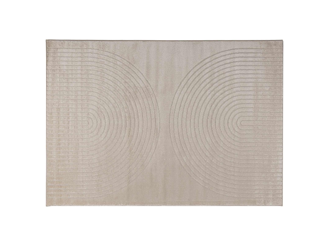 Conjunto 1 Tapete Interno Vidaxl Bege Poliéster (200 X 140 Cm)