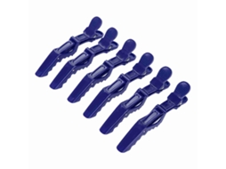 6 Prendedores De Cabelo De Jacaré Anti Derrapante Com Presilha Simples Acessório Para Cabelo Azul