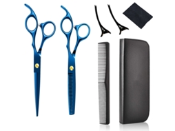 Kit De Tesoura De Corte Cabelo, 7pcs Ferramenta (azul) Cuich