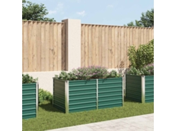 Vidaxl Canteiro De Jardim Elevado 160x80x77cm Aço Galvanizado Verde