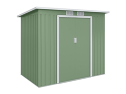 Galpão de Ferramentas CHEZMOI em Aço com Porta Dupla 213x130x172 cm Verde