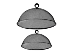2 Fundas Protectoras para Comida Tejidas de Bambú para Mesa de Comedor Color Negro