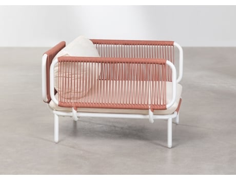 SKLUM Módulos para Sofá de Jardim Roubly Aço Corda Terracotta Mousse Poltronas