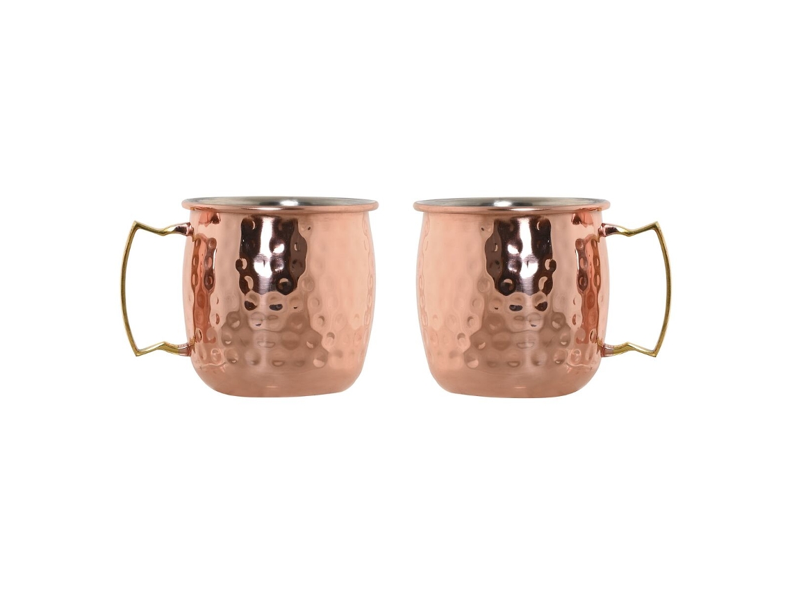 Conjunto de 2 Canecas HOME ESPRIT Dourado 480 ml