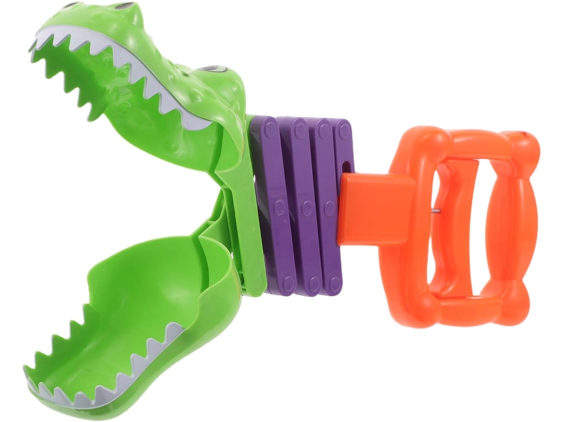 Braço Robótico Extensível De Brinquedo, Com Garra De Plástico E Cabeça De Réptil.