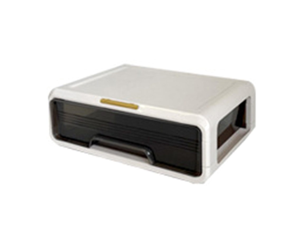 Organizador de Mesa com Gaveta Plástico Creme para Materiais de Escritório e Cosméticos 1 Camada