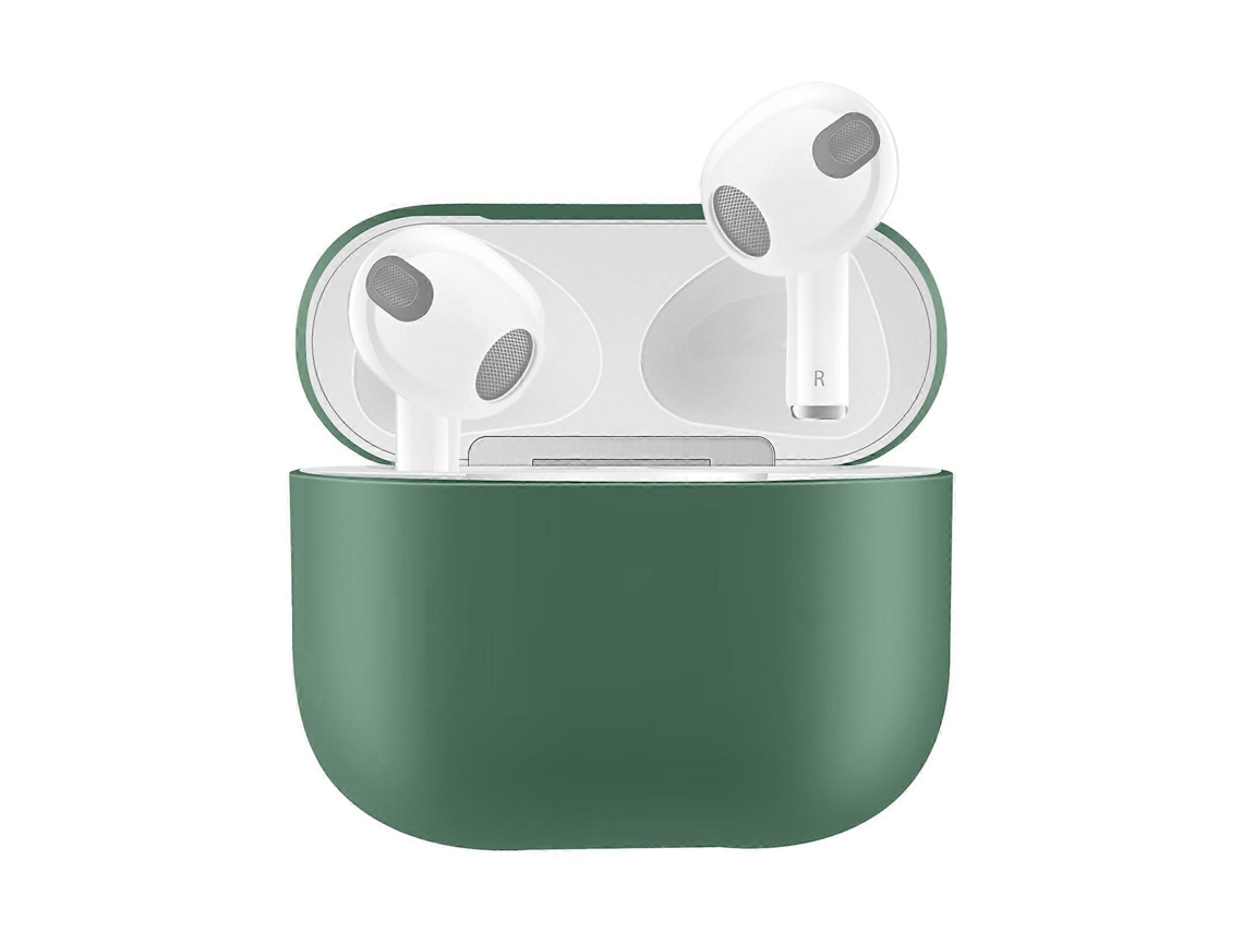Camada Protetora de Silicone Sólido para Fones de Ouvido Airpods 3 GIECY (Verde Escuro)